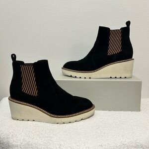 Cecelia New York Gemma Suede Wedge Chelsea Boots